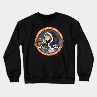 Hobbies, Naps, and Cats (Orange) Crewneck Sweatshirt